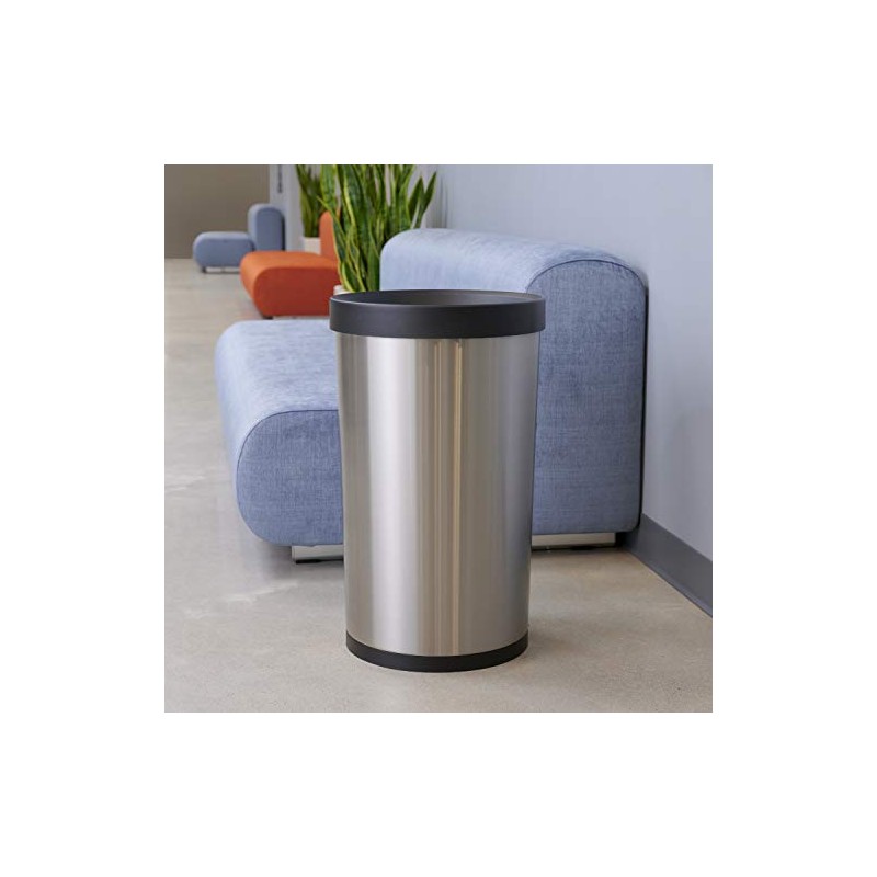Tramontina Open Top Trash Can Stainless Steel 13 Gallon, 81200/004DS