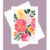 Beautiful Bouquet Cut Flowers Greeting Cards - Set of 10