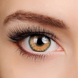 Libruver Colored Contact Storage Organizer Case, Bseries Honey