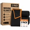 XUANPEILIN Moving Blankets, 80 * 72 Inches, Black, 2-Pack