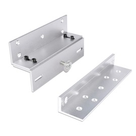 AMOCAM Z and L Bracket for 180KG/350lbs Holding Force Electric Magnetic Lock, Bracket Electromagnetic Lock Matching Bracket for Inward Door Aluminum Alloy Bracket