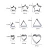24 Pieces Cookie Cutter Shapes Baking Set, Rectangle Square Circle