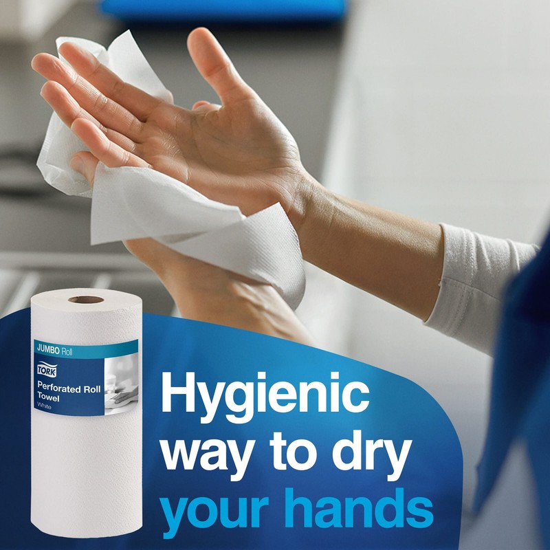 Universal Perforated Towel Roll, Two-Ply, 11 x 9, White, 210/Roll