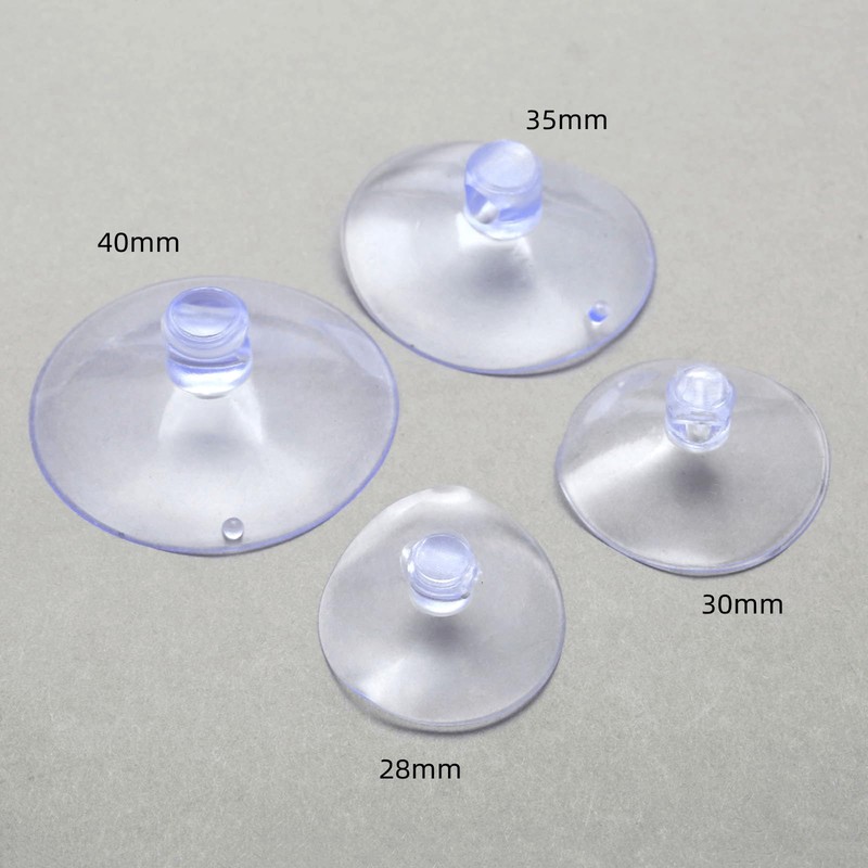 dophee 10-Pack Suction Cups for Glass Table Tops, Rubber Clear