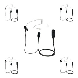 ProMaxPower Acoustic Tube Earpiece 1-Wire Surveillance kit with Palm PTT for Motorola APX900 DGP5550 XiR-P8260 APX6000XE (5 Pack)