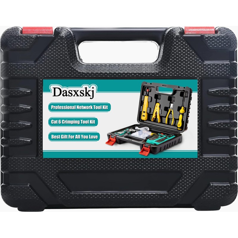 Dasxskj RJ45 Crimp Tool Kit Pass Through, Network Tool Kit,