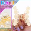 BARTOSI Pearl Hair Claw Clips Medium Hair Claw Clamps Small