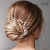 Easedaily - Horquillas para el pelo para novia (2 unidades),