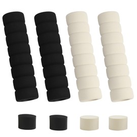 Anrbb Pack of 4 Door Handle Buffers, Door Handle Protection, Door Handle Stopper, Door Handle Protector, EVA Foam Door Handle Cover, Wall Protection, Black and White, Child Lock