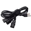 Computer Power Splitter Cord, NEMA 5-15P to 3X C13 -