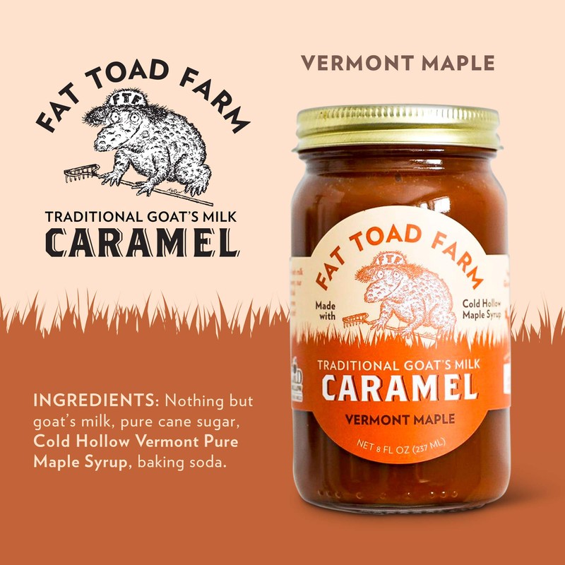 Fat Toad Farm Traditional Goat’s Milk Caramel Sauce/Cajeta, Vermont Maple,