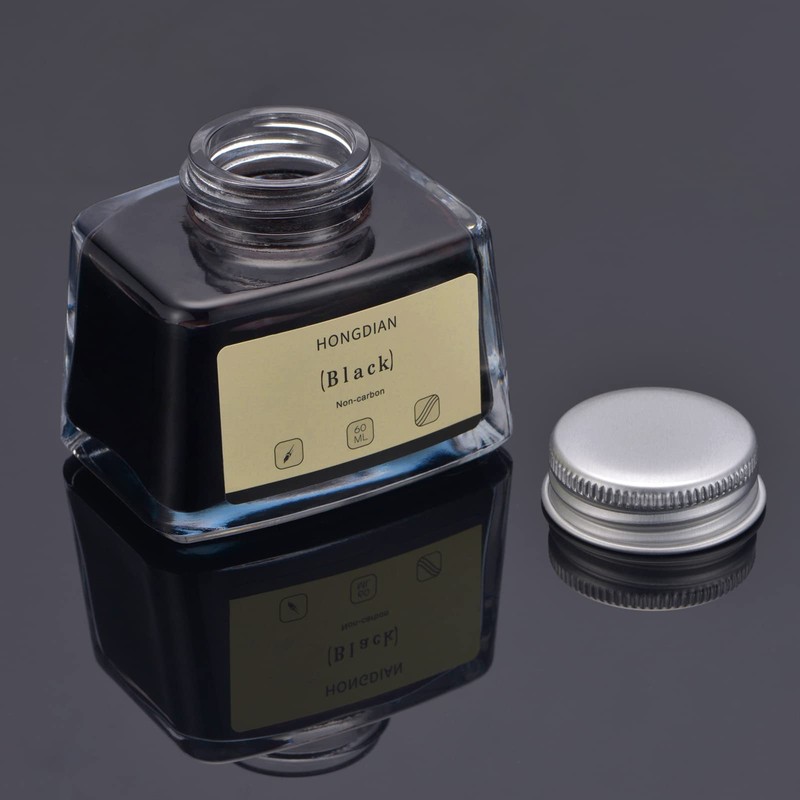 Asvine Hongdian Fountain Pen Bottled Ink Black, 60ml Fountain Pen
