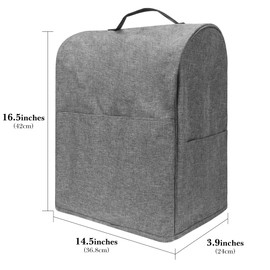 Linkidea Blender Dust Cover, Portable Kitchen Appliance Protector with Hand Strap, Dustproof Shield for Home Use, Compatible with CUISINART CBT-2000, BFP-703BC, BFP-650GM, Grey