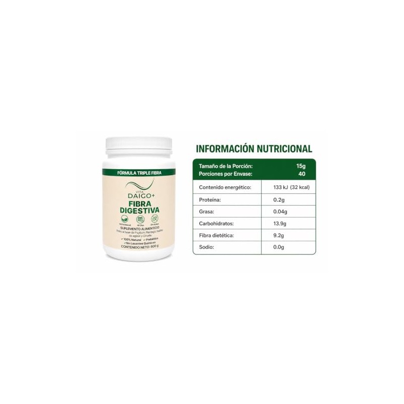 Fibra Digestiva 100% Natural - 600g