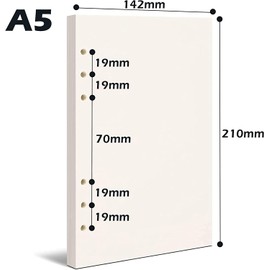 [3 Pack, 120 Sheets/240 Pages] A5 Thick 6 - Hole Lined Refill Paper for 6 - Ring A5 Binder - Ideal for Planner, Journal & Notebook