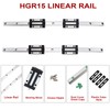 200MM Linear Rail 2PCS HGR15 Linear Guide Rail HGH15 Linear