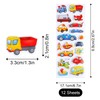 Tabanzhe 12 Sheets Car Theme Puffy Stickers,3D Cartoon Stickers for