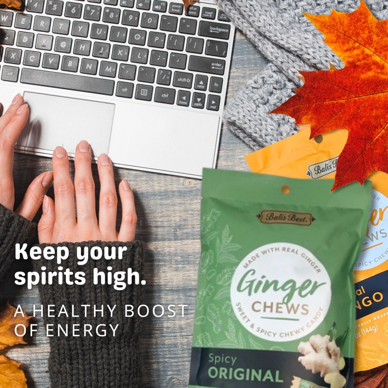 Bali's Best Ginger Chews, Spicy Original Flavor, 5.08 Oz, Individually