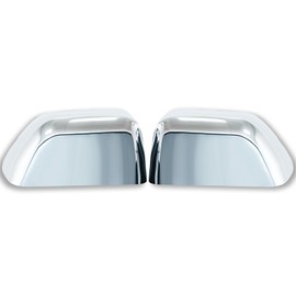 YIXIN 2PCS Chrome Direct Replacement Side Mirror Covers Caps for 2017-2024 Ford F250 F350 F450, Super Duty Towing Truck Accessories (Chrome)