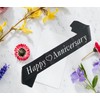 Joyiou Happy Anniversary Sash, Wedding Anniversary Party Sash Gifts Favors