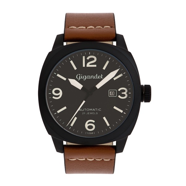 Gigandet Men's Analogue Japanese Automatic Movement Watch with Leather Strap
