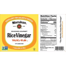 Marukan Seasoned Gourmet Rice Vinegar, 1 Gallon (Pack of 2)