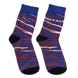 American Football Gift Buffalo Zebraz Novelty Football Socks for Football Club Lovers (L, Buffalo CA)