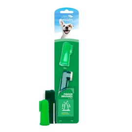 TropiClean Fresh Breath Finger Toothbrushes for Dogs & Puppies | Gentle Soft Toothbrush Alternative for Easy Teeth Cleaning