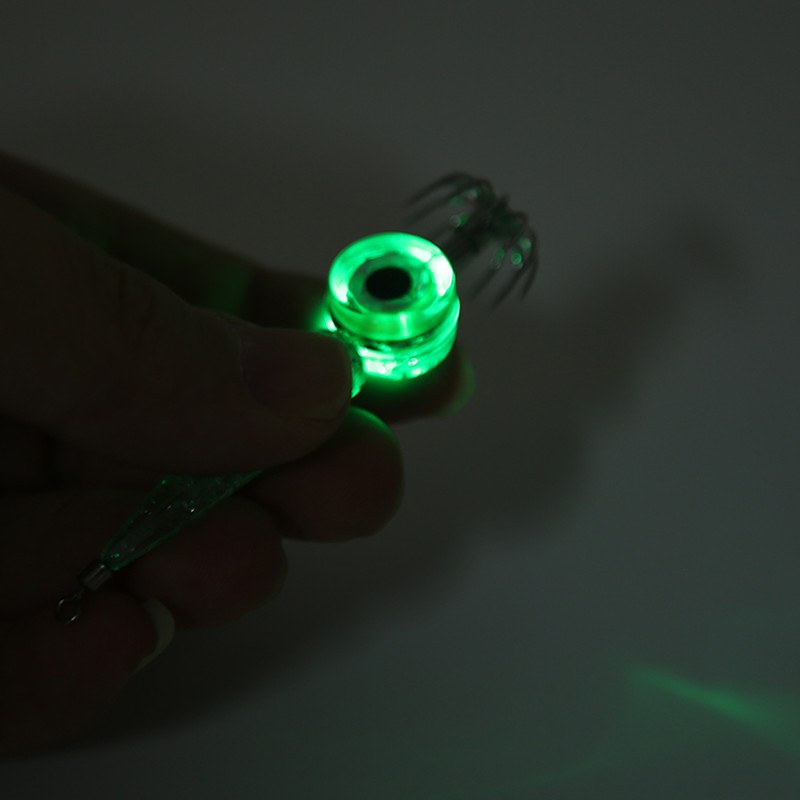 5pcs LED Octopus Hook Strong Penetration High Carbon Steel Electronic