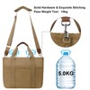 KKXIU Canvas Tote Bag for Women with Zipper and Compartments