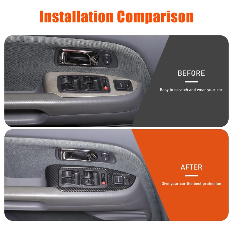 Heutamo Door Window Lift Switch Button Panel Cover Trim Compatible