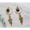 Blue June Outfitters Witchy Snake & Agate Gemstone Earrings