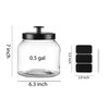 Hyperspace Glass Cookie Jar Food Container with Airtight Black Metal