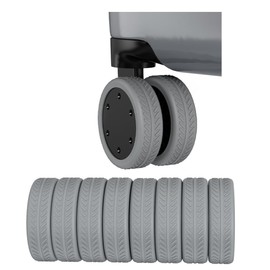 TUCANA Silicone Luggage Wheel Protect Covers for Suitcases, Elastic, Mute and Shockproof (Gray)