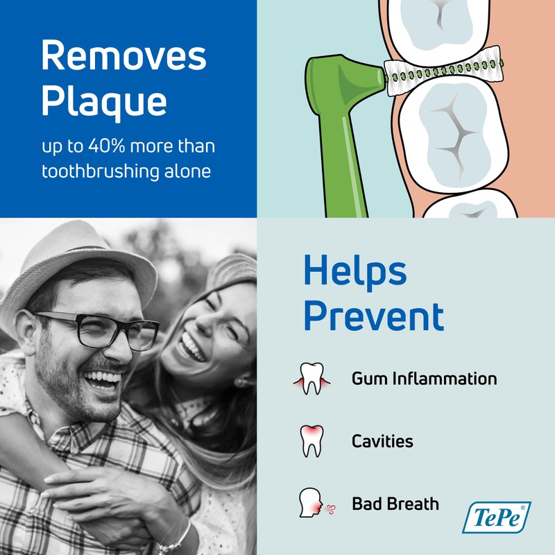 TePe Pack of 6 Interdental Brush Angle, Angled Dental Brush