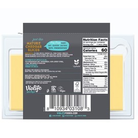 Violife Just Like Cheddar Slices, Dairy-Free Vegan, 14.1 oz.