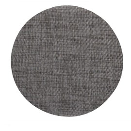 ANAZOZ Table Mats 6 Set,Placemats Vinyl 13.78 x 13.78 IN,Solid Color with Round Placemat Gray