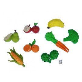 Miniblings 7 x Vegetable Fruit Set Rubber Food Figure Garden Food Vitamins