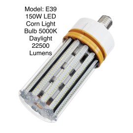 daylight 150W LED Corn Light Bulb 5000K Daylight 22500 Lumens Super Bright, E39 Large Mog