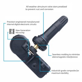 MAX COOL 4pcs TPMS Tyre Pressure Sensors Suitable for Jeep Grand Cherokee Wrangler Commander