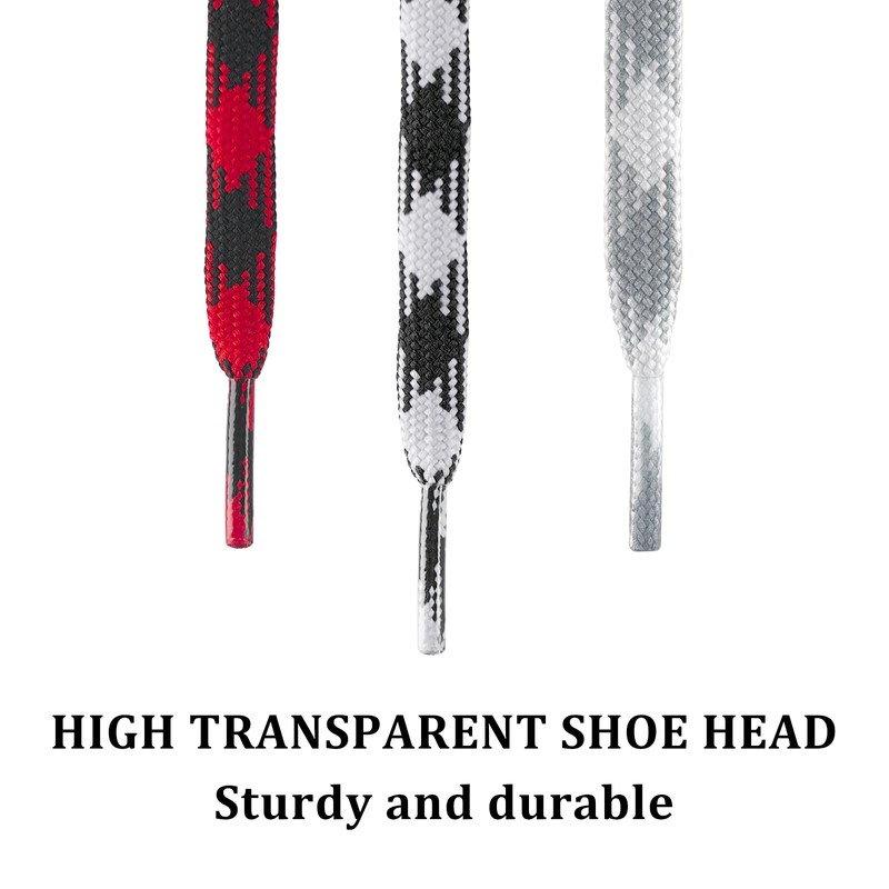 NDTEZUGT Colored Flat Shoe Laces for Sneakers, 5/16"(8MM) Argyle Shoelaces