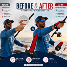 Fishing Finger Protector Gloves for Casting – Anti-Slip Neoprene Finger Guard for Outdoor Anglers