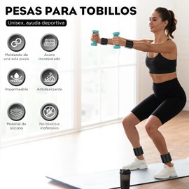 Pesas para Tobillos 4pcs, 1Libra*2Pcs+2 Libra*2Pcs, Polainas para Tobillos y Muñecas, Muñequeras con Peso para De Tobillo, Muñeca, pesas de tobillo para Mujeres, Hombres, Deporte y Forma Física
