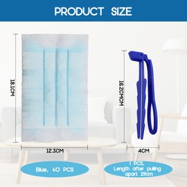 VEGCOO Pack of 20 Dust Magnet Set, Microfibre Duster + 1 Telescopic Handle, Dust Mop Refill Cloths, Dust Magnet Refill Pack Set, Dust Mop for Home, Furniture