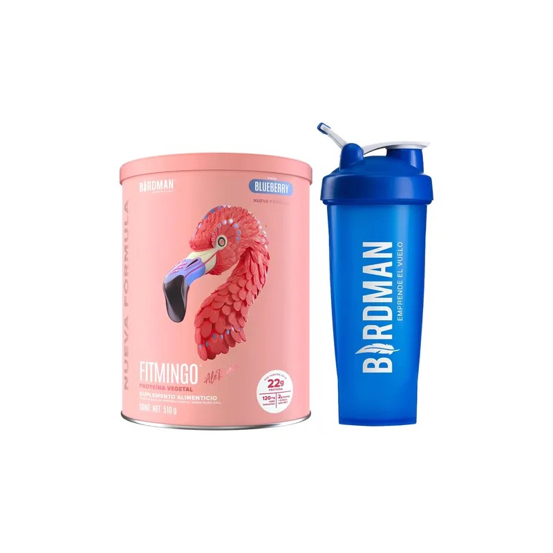 Kit Birdman Proteína Fitmingo 510g Shaker 600ml