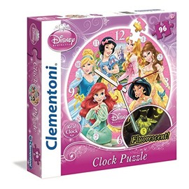 Clementoni 23020.4 - Puzzleuhr Prinzessin, 96 Teile