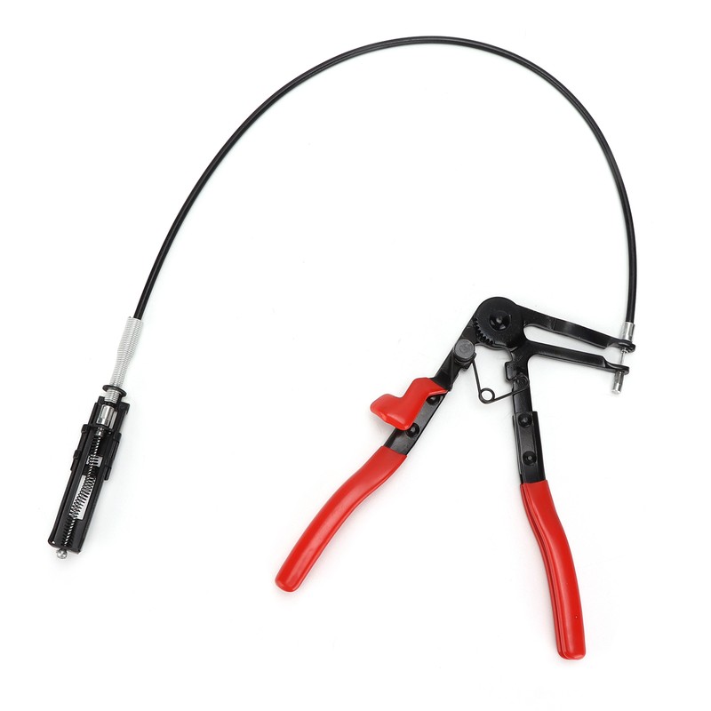 Flexible Wire Hose Clamp Plier Steel RustProof Red Black Automobile