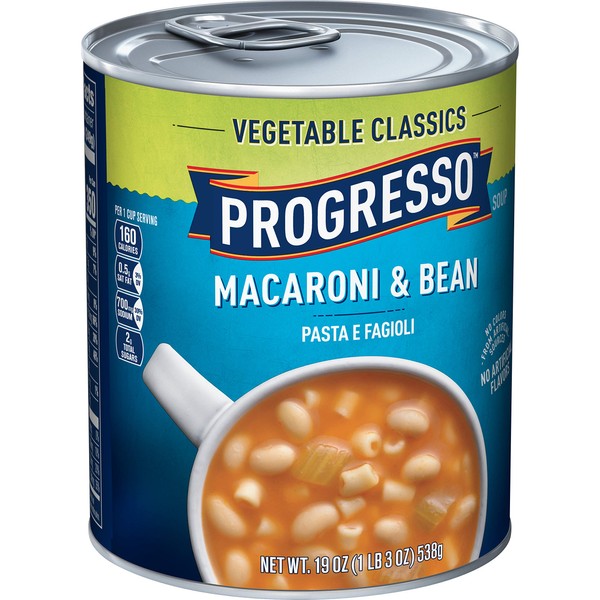 Progresso Macaroni and Beans Soup, 19-Ounce (Pack of 6)