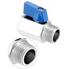 QWORK 2 Pack 1/2" NPT 316 Stainless Steel Inline Valve,