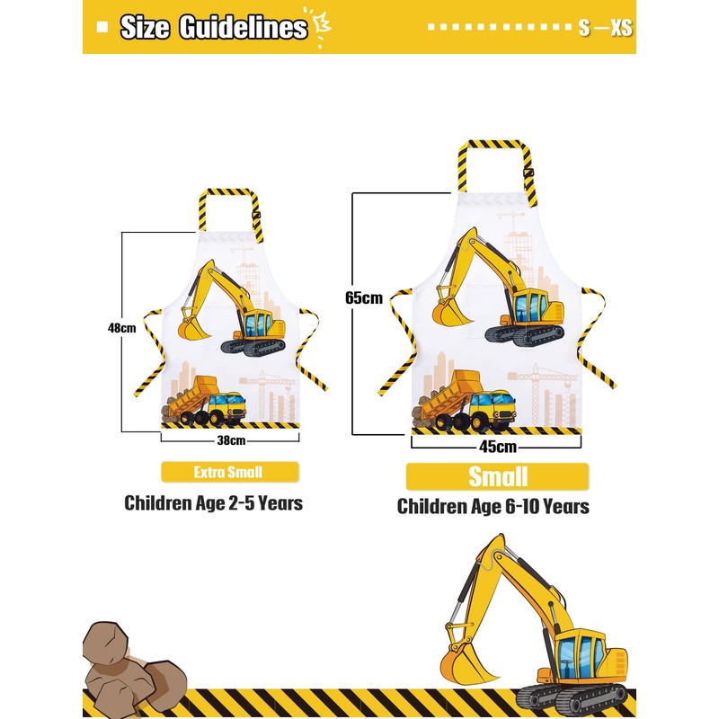 WERNNSAI Kids Aprons for Boys - Truck Toddler Apron for